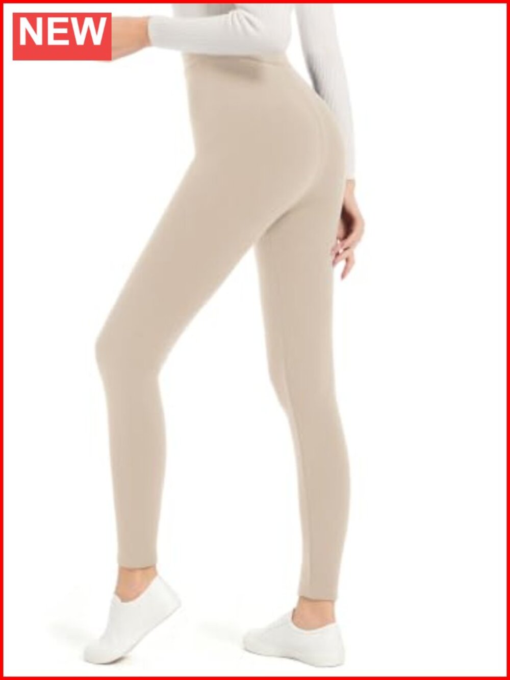 Womens High Waisted Fleece Lined Thermal Leggings Cotton Anti-Static Yoga Pants